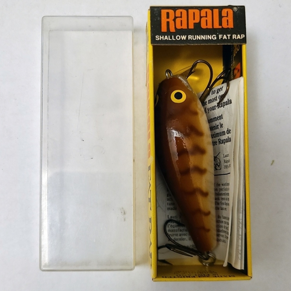 NEW - RAPALA Balsa Shallow Fat Rap SFR-7 CW Crawdad - Rare Vintage Fishing Bait